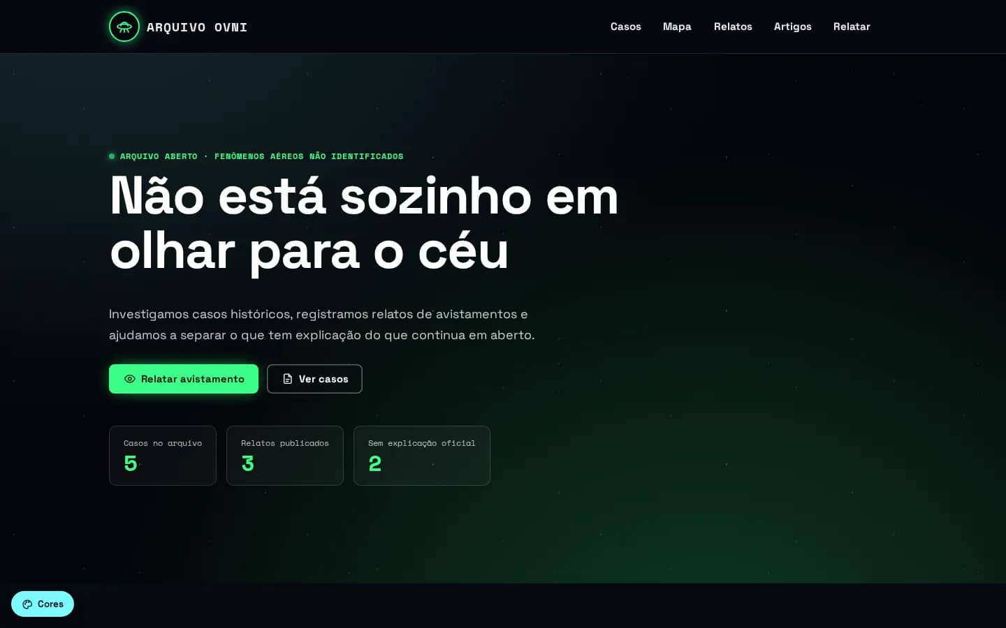 Arquivo OVNI — site de ufologia