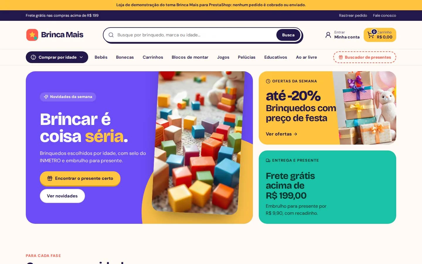 Brinca Mais — loja de brinquedos PrestaShop