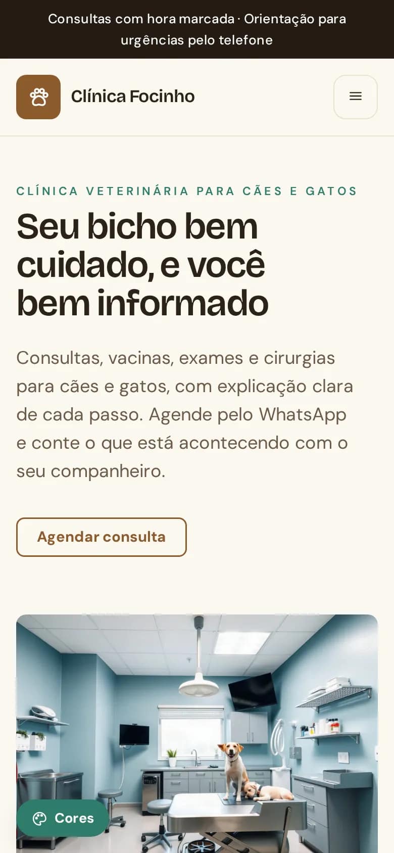Clínica Focinho — clínica veterinária no celular