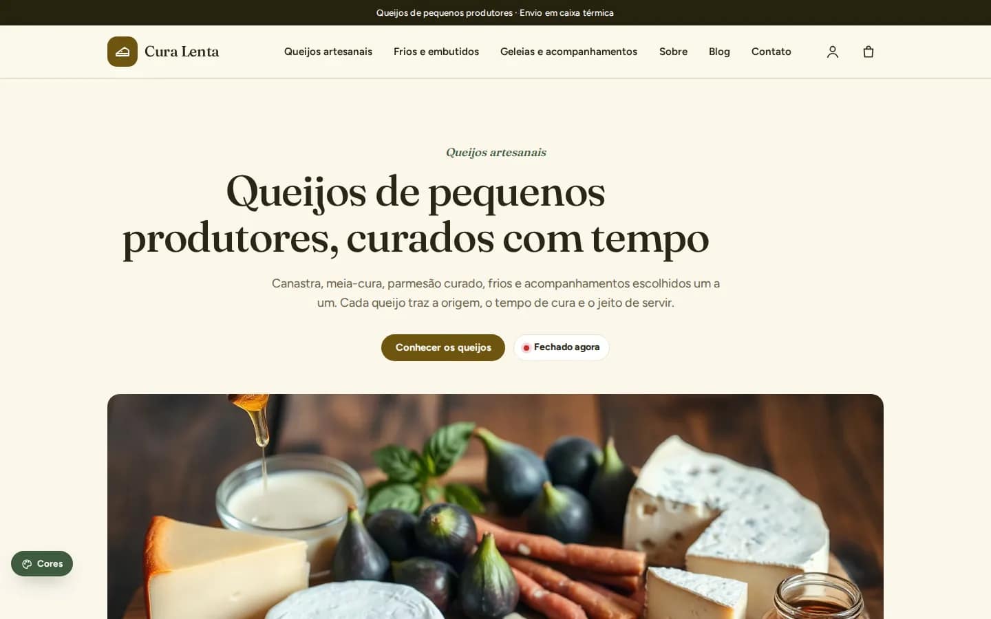Cura Lenta — queijos e frios