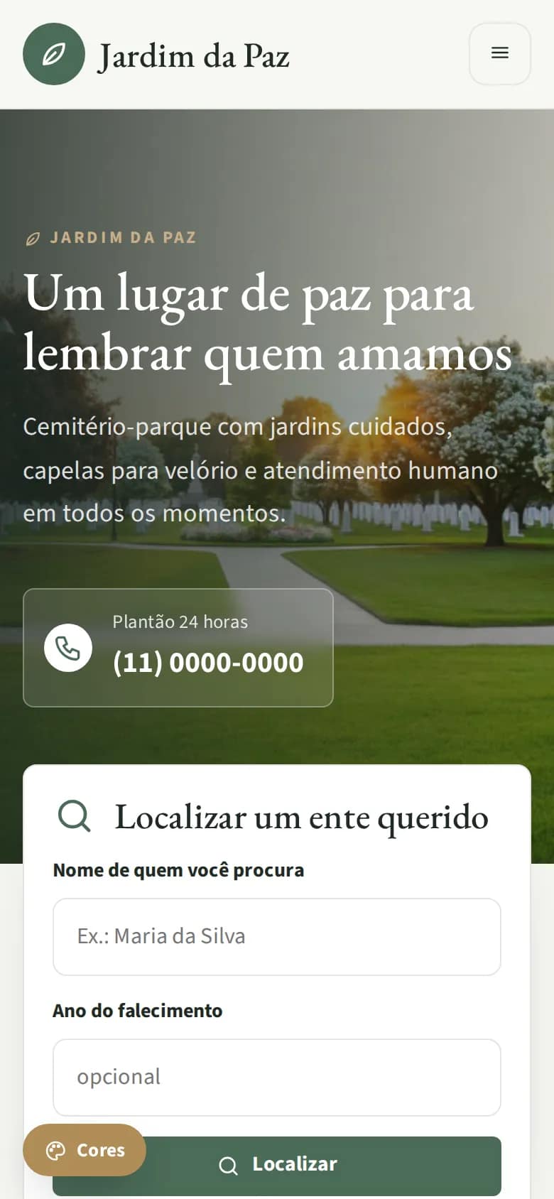 Jardim da Paz — cemitérios e funerárias no celular