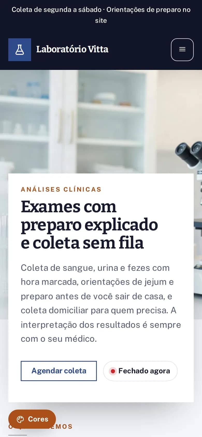 Laboratório Vitta — laboratório de análises clínicas no celular