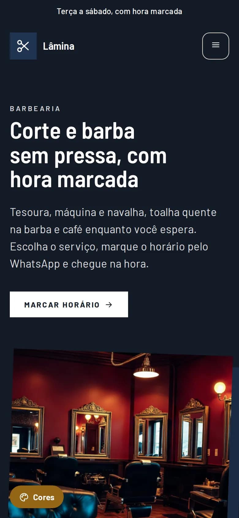 Lâmina — barbearia no celular