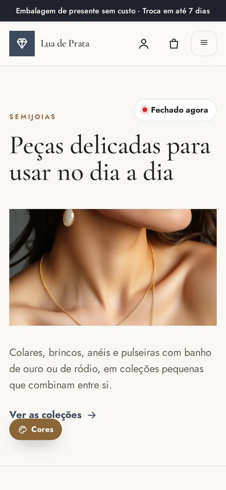 Lua de Prata — semijoias no celular