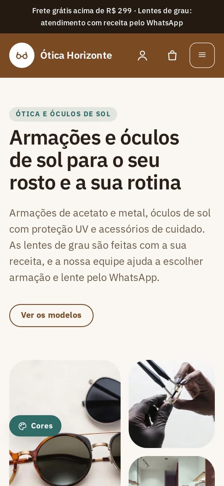 Ótica Horizonte — ótica e óculos de sol no celular