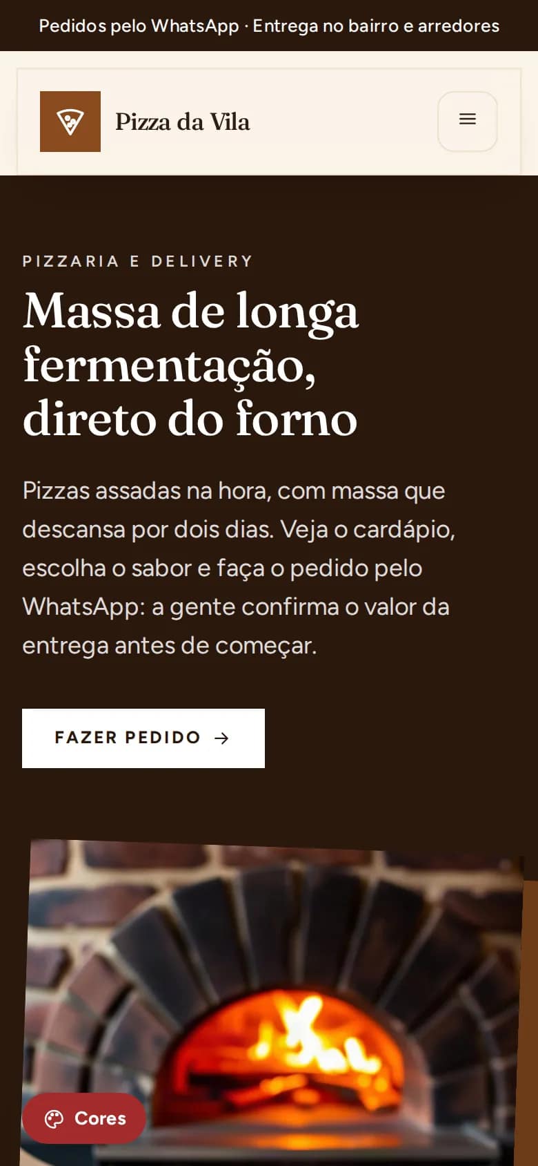 Pizza da Vila — pizzaria e delivery no celular