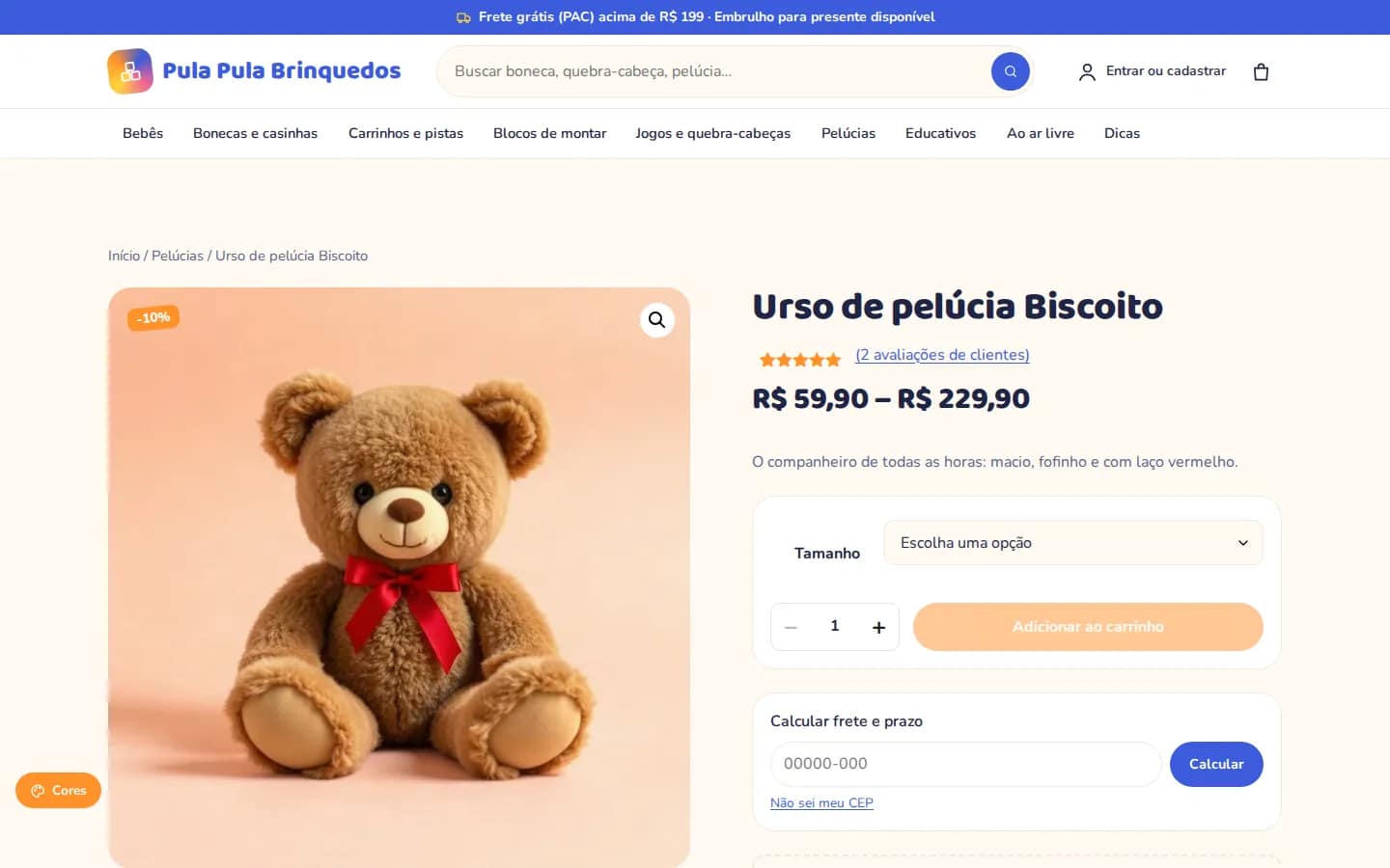 Página de produto