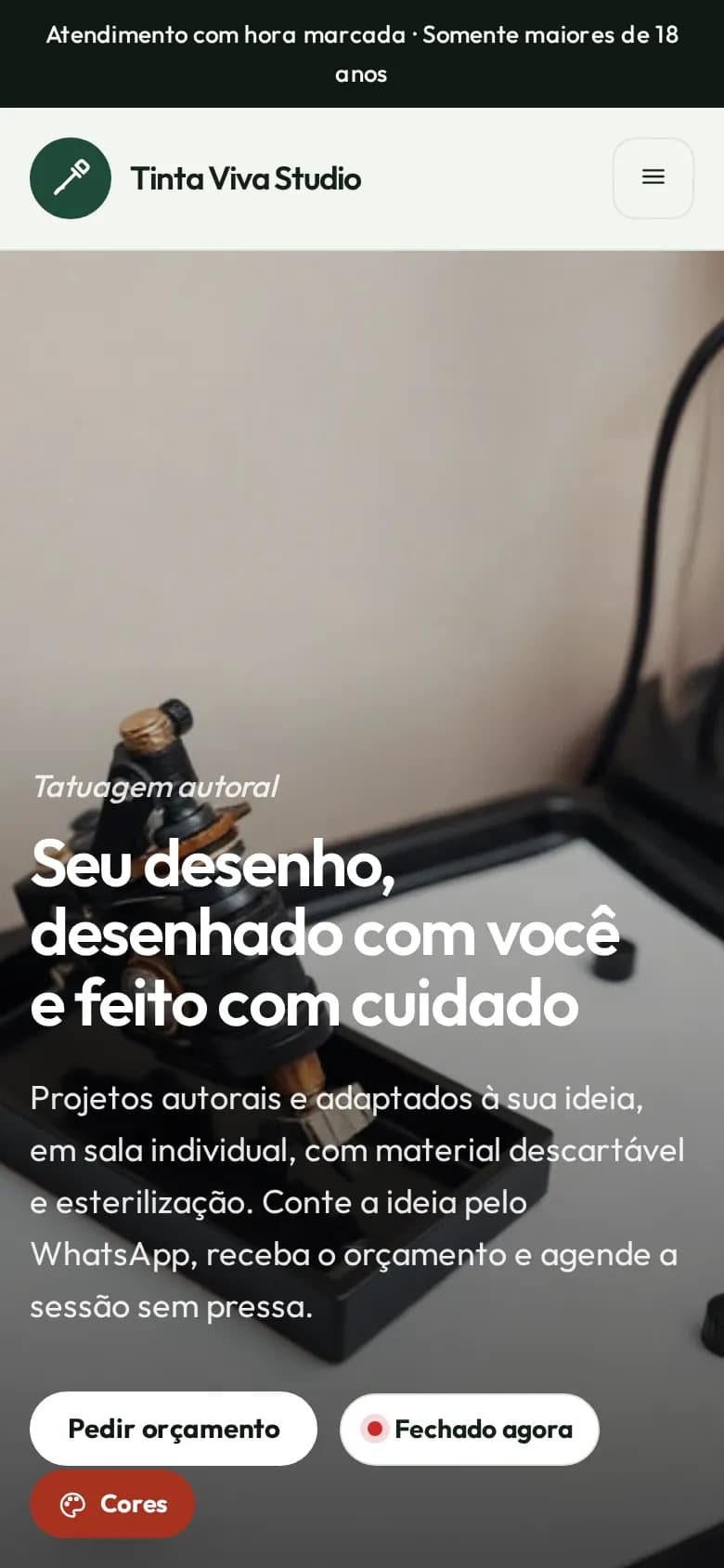 Tinta Viva Studio — studio de tatuagem no celular