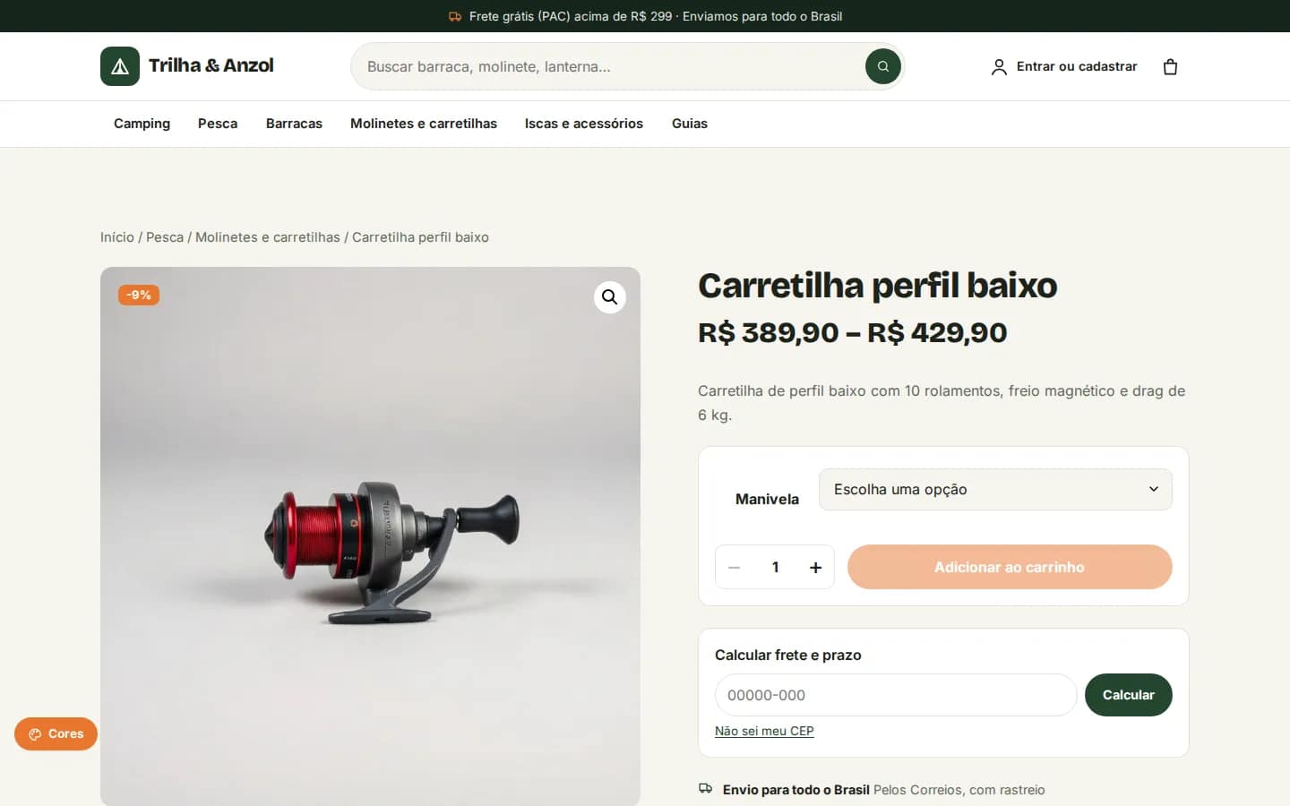Página de produto