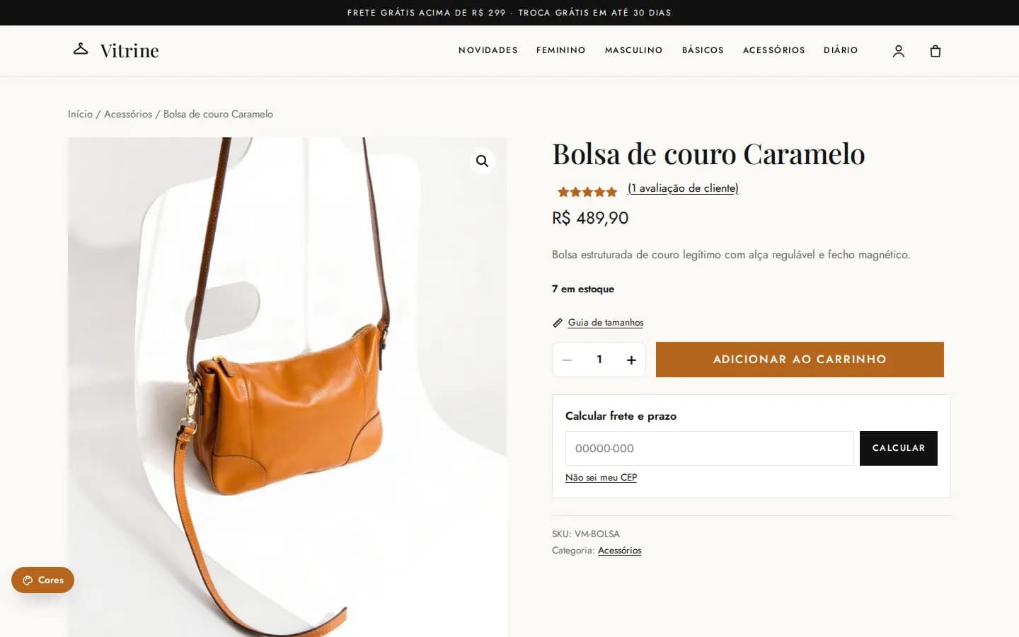 Página de produto